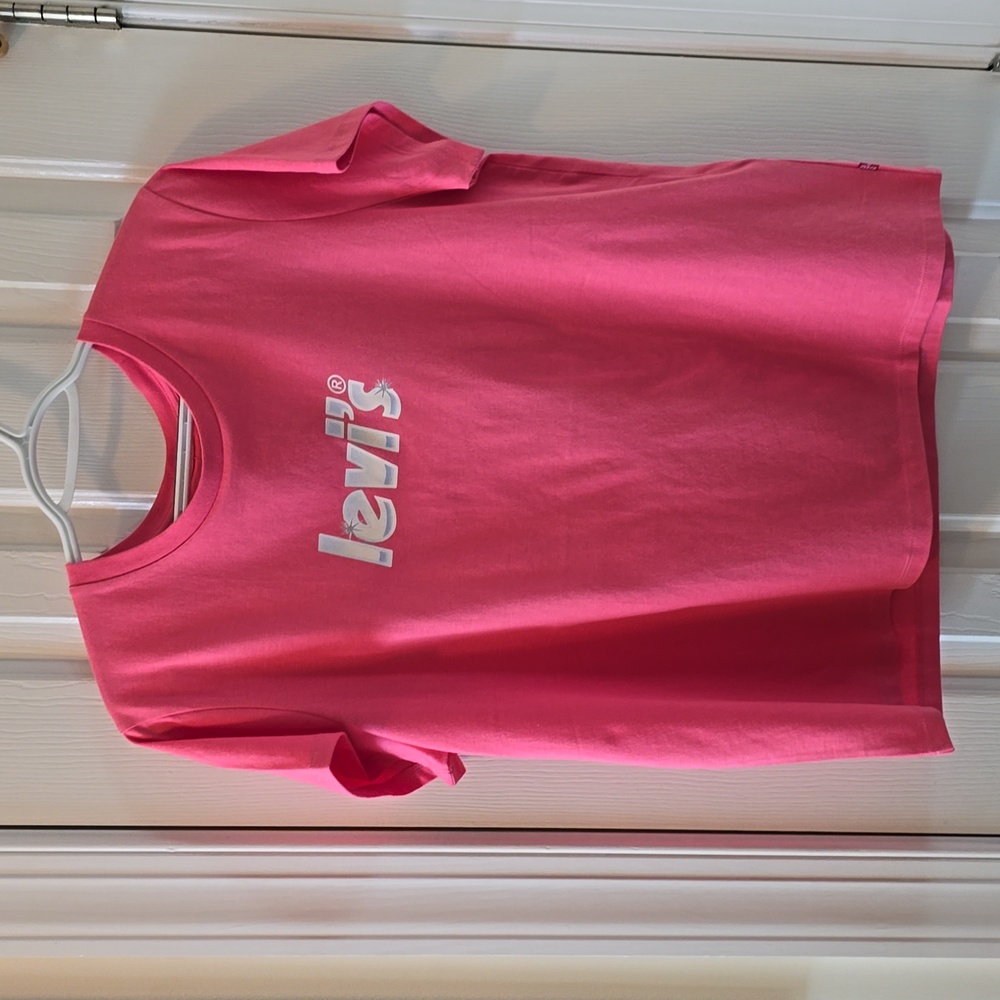 LEVIS SIGNATURE WOMEN'S PINK CREWNECK SHORT SLEEVE TEE SIZE XL